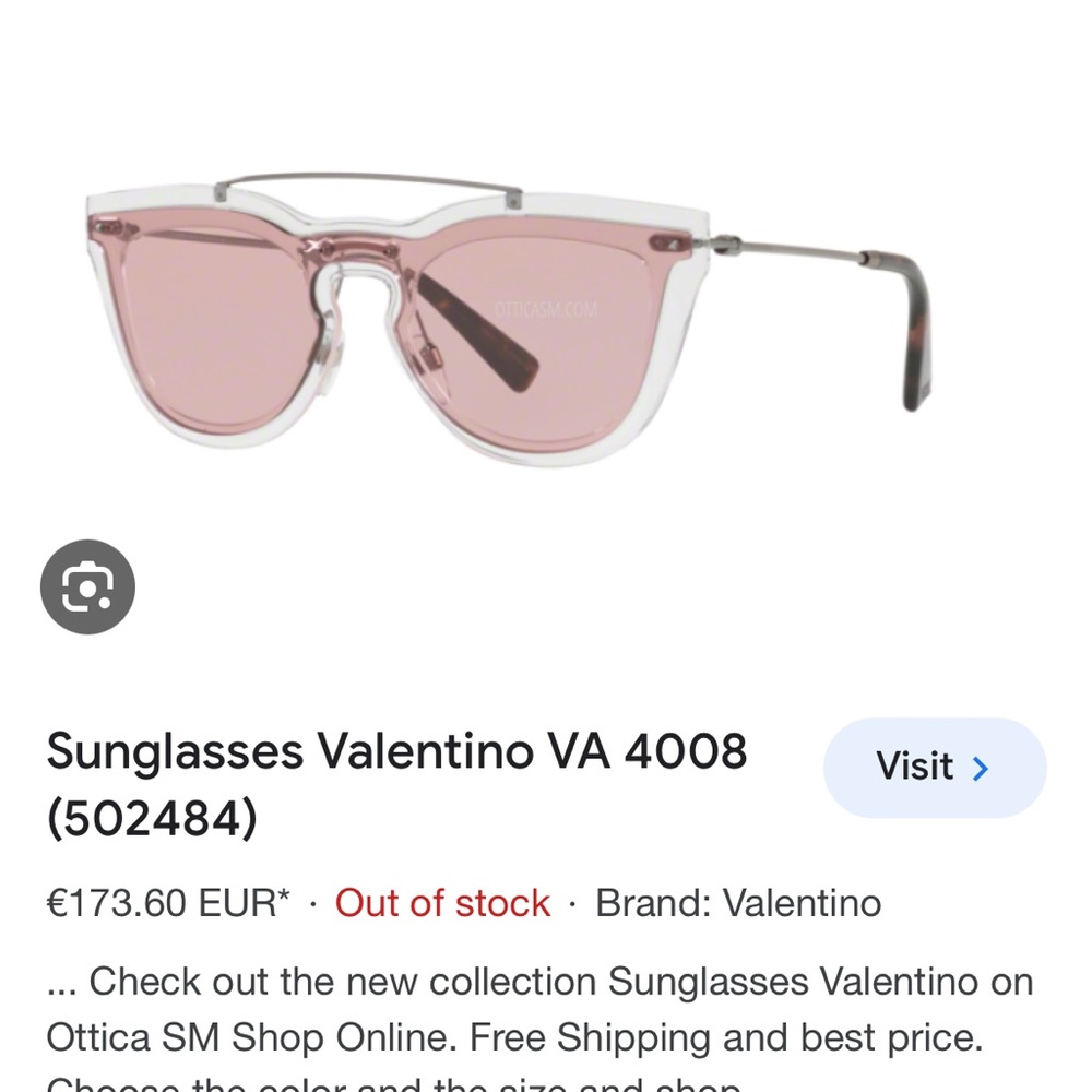 Valentino sunglasses, new with box and case